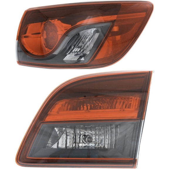 Set of 2 Tail Lights Taillights Taillamps Brakelights Passenger Right Side Pair