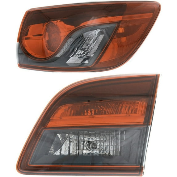 Set of 2 Tail Lights Taillights Taillamps Brakelights Passenger Right Side Pair