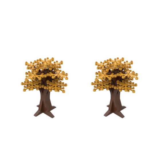 2 Tan Trees Botanical Building Block Decoration| General Jim's Toys & Bricks | GJ-2TANT