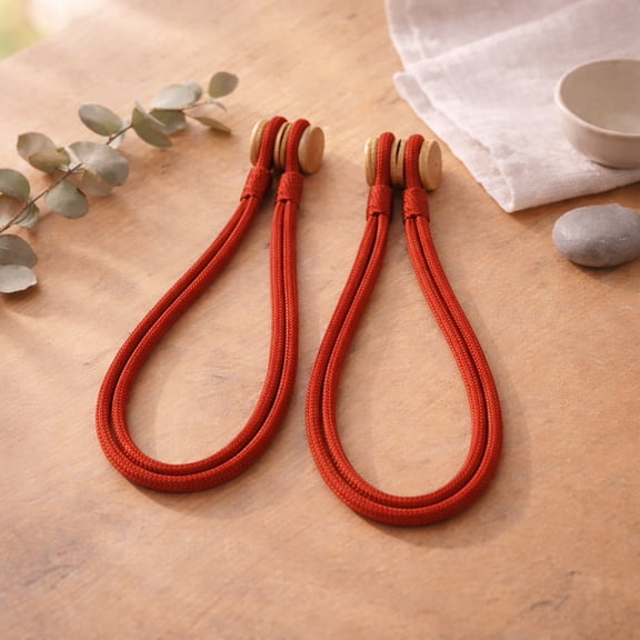 Evideco French Home Goods Jade Red Curtain Tiebacks (2 Count)