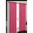 thumbnail image 1 of Set of 2 Terri Faux Silk Rod Pocket Top Curtains, 84" Long, Hot Pink, 1 of 1
