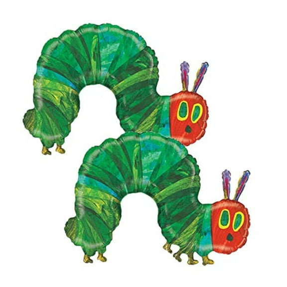 Set of 2 The Very Hungry Caterpillar Eric Carle Jumbo 36" Foil Party Balloons E11