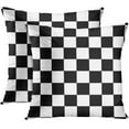 thumbnail image 1 of Set of 2 Throw Pillow Cover Race Classic Checkered I Bleed Racing Check Black Decorative Pillow Case Home Decor Square 16 x 16 Inch Pillowcase, 1 of 6