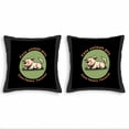 thumbnail image 1 of Set of 2 Throw Pillow Covers 18x18in - Adorable Cartoon Dog Design on Black Background Perfect for Couch Bed or Car Decor, 1 of 8