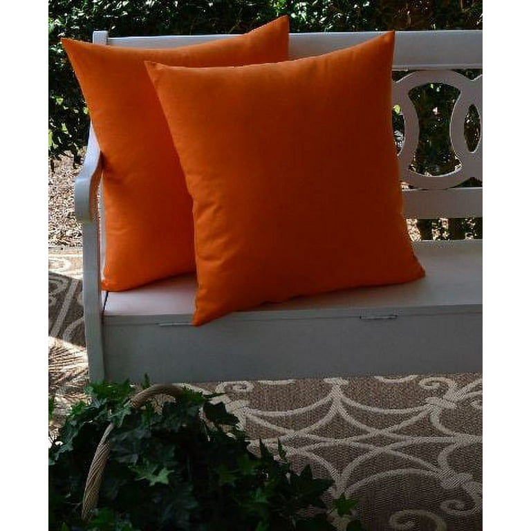 Bright orange throw clearance pillows