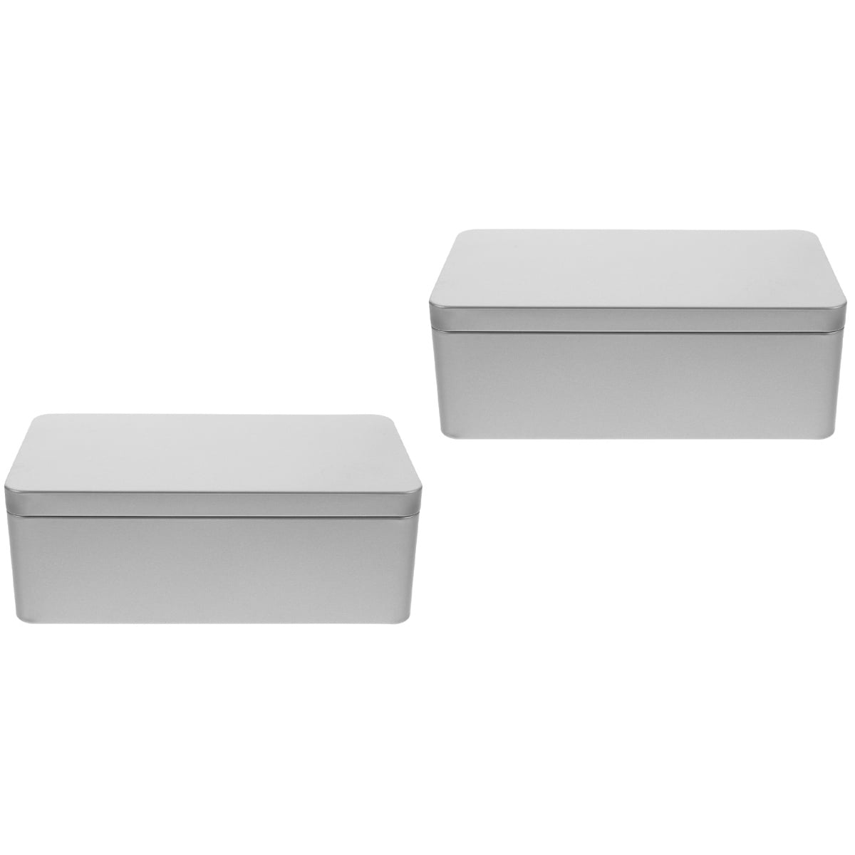 Set of 2 Tinplate Gift Box Gift Boxes Tinplate Containers Small Tin ...