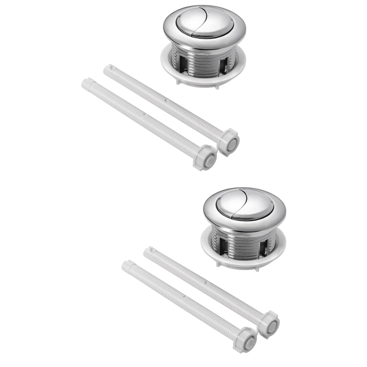Set of 2 Toilet Water Tank Push Button Lids Cistern Flush Valve