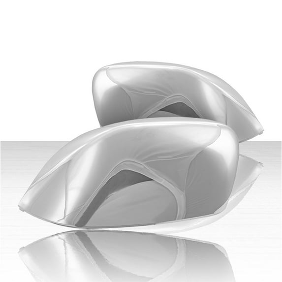 Set of 2 Top Half Replacement Mirror Covers for 2017-2019 Jeep Compass - Chrome