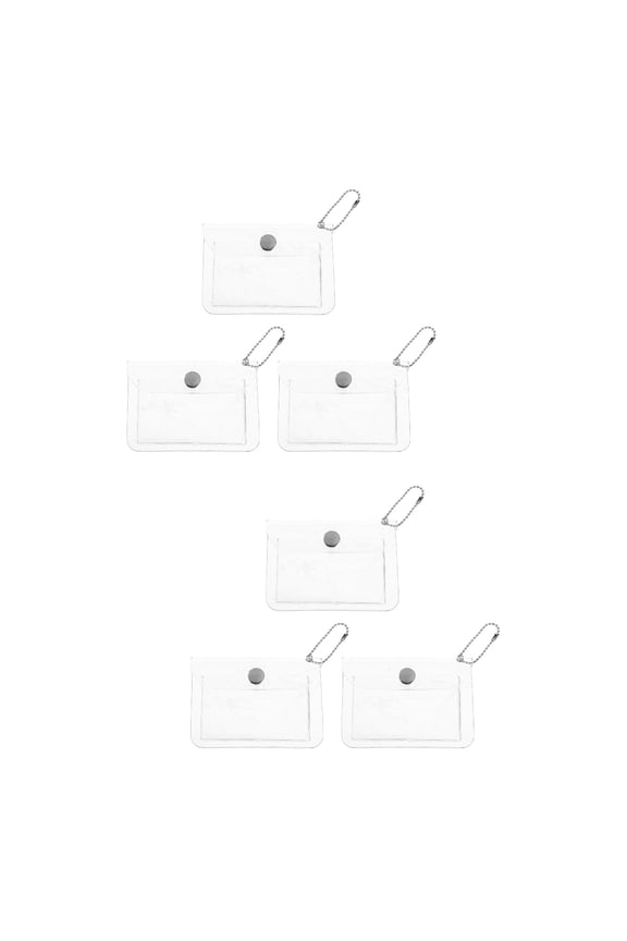 Set of 2 Tote Bags for Women Hand Pvc Transparent Card Case Coin Purse Student