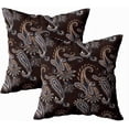 thumbnail image 1 of Set of 2 Traditional Paisley Pattern Throw Pillow Covers 18X18 Inch Decorative Pillow Cases for Couch Bedroom Living Room, 1 of 6