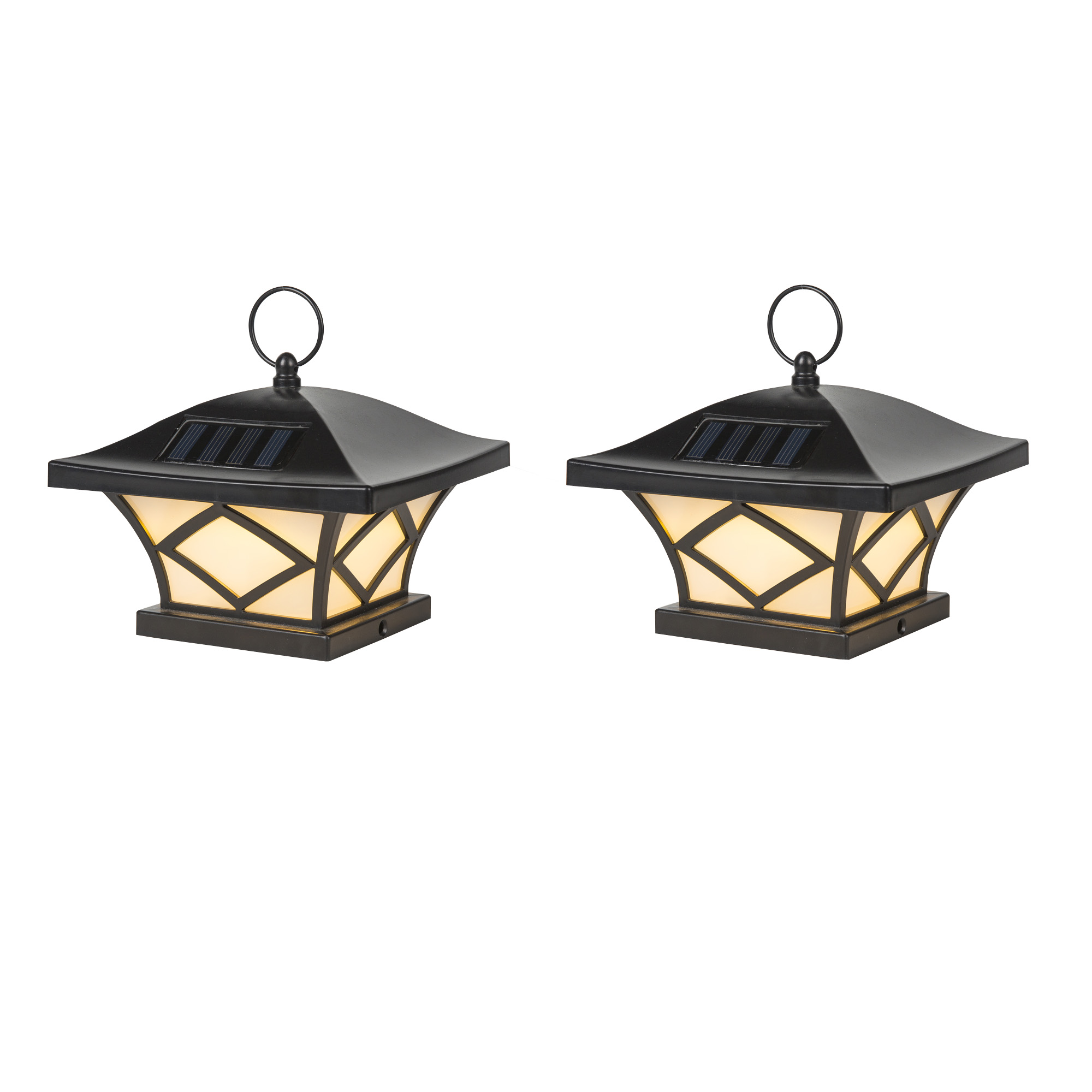 Set of 2 Traditional Solar Post Lights