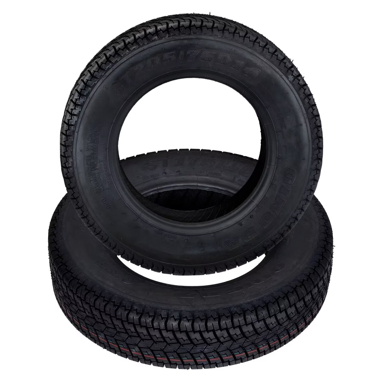 Set of 2 Trailer Tires ST205/75D14 6PR Load Range C, 14in Fuel-saving ...