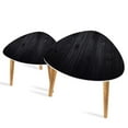 thumbnail image 1 of Set of 2 Triangle End Table Noir elegance black wooden Set of 2 Side Tables End Tables, Nesting Tables for Living Room, 1 of 5