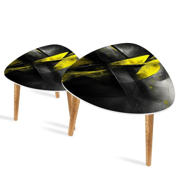 Set of 2 Triangle End Table Yellow Black Abstract Pictures Living Room Inspirational Set of 2 Side Tables End Tables, Nesting Tables for Living Room
