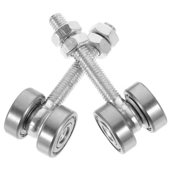 Set of 2 Trolley Assembly Roller Utility Wheeled Cart Work Shopping Silver