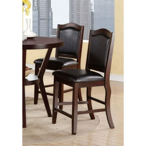 Set of 2, Tufted Counter Height Stools -24'' Seat High Chairs Bar Stools