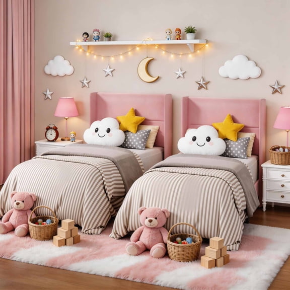 Set of 2 Twin Size Bed Frame with Wingback Headboard, Velvet Upholstered Platform Bed frame with Wood Slats, No Box Spring Needed, Easy Assembly