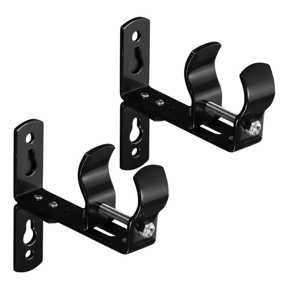 Set of 2 Universally Curtain Rod Bracket Stainless Steel Mounting Hardware Mounting Bracket Perfect for Roman Shade