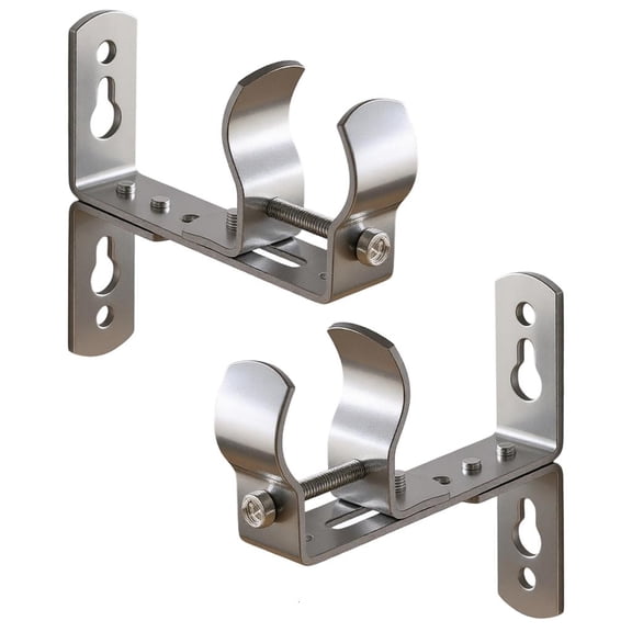 Set of 2 Universally Curtain Rod Bracket Stainless Steel Mounting Hardware Mounting Bracket Perfect for Roman Shade