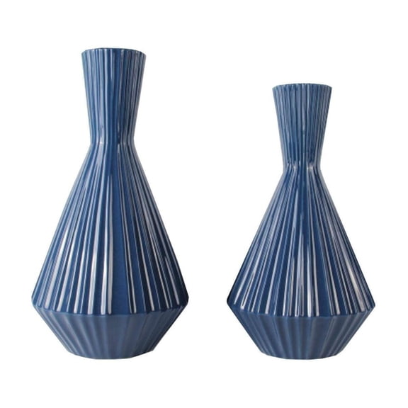 Aria Home Set of 2 Blue Vases