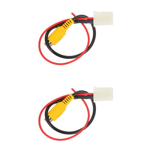 Set of 2 Vehicles Reverse Video Input Cable Rear View Camera Parking
