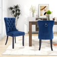Set of 2 Velvet Dining Chairs,Tufted Solid Wood Armless Chairs Accent 