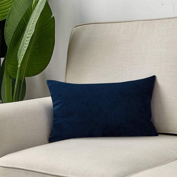 Set of 2 Velvet Solid Colors Throw Pillow Covers (With or Without Inserts)