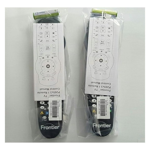 Set of 2 Verizon FiOS TV Replacement Remotes by Frontier, Works with Verizon FiOS Systems