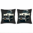thumbnail image 1 of Set of 2 Vintage-Inspired Throw Pillow Covers 18x18in for Couch Bed and Car - Classic Black and White Design with Elegant Patterns, 1 of 8