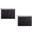thumbnail image 1 of Set of 2 Vinyl Shower Curtain Liner 3 Gauge Reinforced with 12 Metal Grommets Magnetized Bottom 70" x 72" Black, 1 of 5