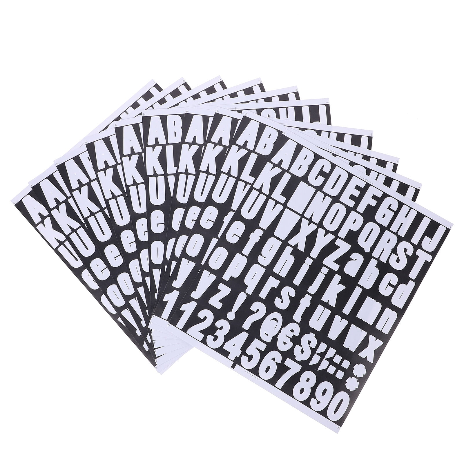 Set of 2 Stickers Alphabet Letter Stickers PVC Stickers 21X17.5CM White ...