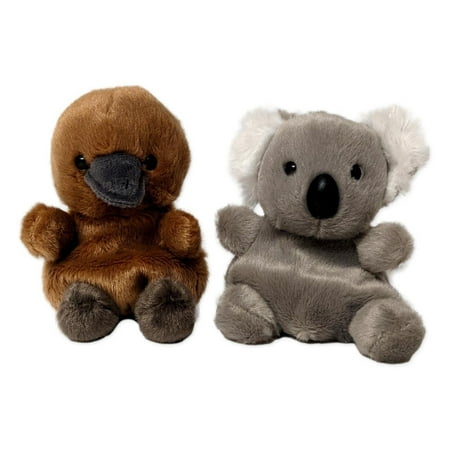Set of 2 WIGGLES KOALA & PATTY PLATYPUS Palm Pals 5" Animal Plush, Aurora