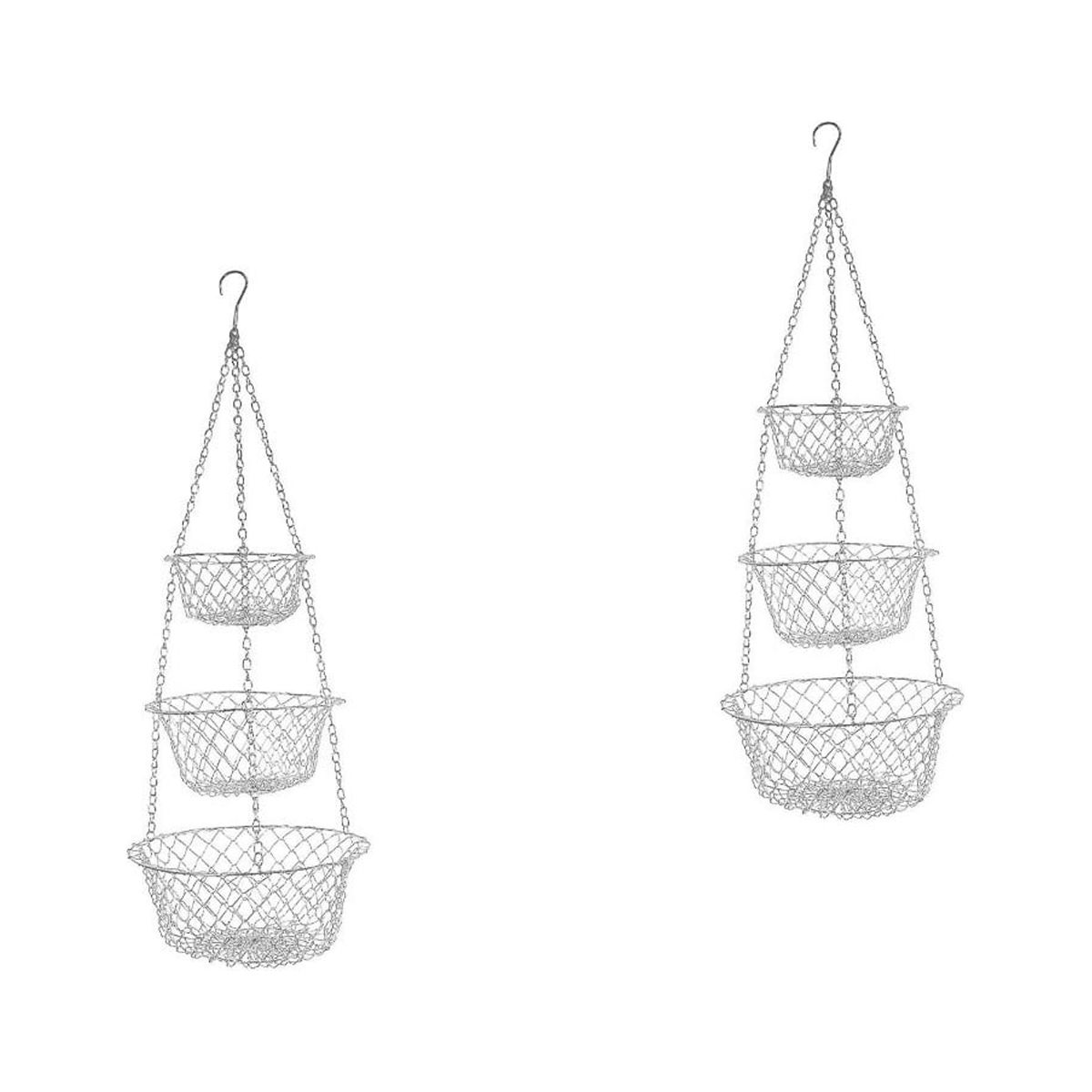 Set of 2 Wall Hanging Fruits Basket Wall Hanging Fruit Basket Hanging