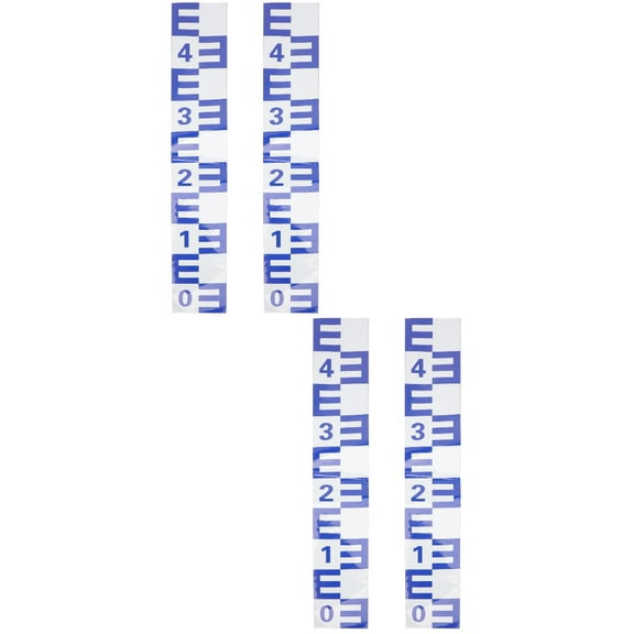 HEALEEP Water Height Gauges Blue Self-Adhesive 4Pcs 19.7x3.1in Night Visibility