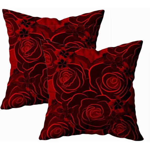 Set of 2 Watercolor Leaf Pattern White Background Throw Pillow Covers 18X18 Inch Decorative Pillow Cases for Couch Bedroom Living Room