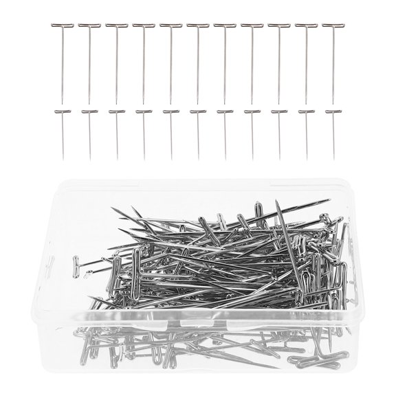 Set of 2 Medium Clear Safety Pins with Wear-Resistant Blocking Design, Push Pins for Secure Fastening