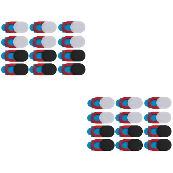 Set of 2 Camera Cover Protective Cellphone Nail Stickers Computer White