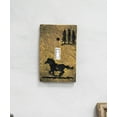 thumbnail image 1 of Set of 2 Western Horse And Pine Trees Silhouette Wall Single Toggle Switch Plate, 1 of 6