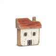 thumbnail image 1 of Set of 2 White And Red House Figurine, 1 of 1