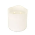 thumbnail image 1 of Set of 2 White Battery Operated LED Wax Flameless Candle with Timer 6", 1 of 1