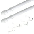 thumbnail image 1 of Set of 2 White Café Curtain Rods 29" to 49" Adjustable - Diam 1/2", 1 of 5