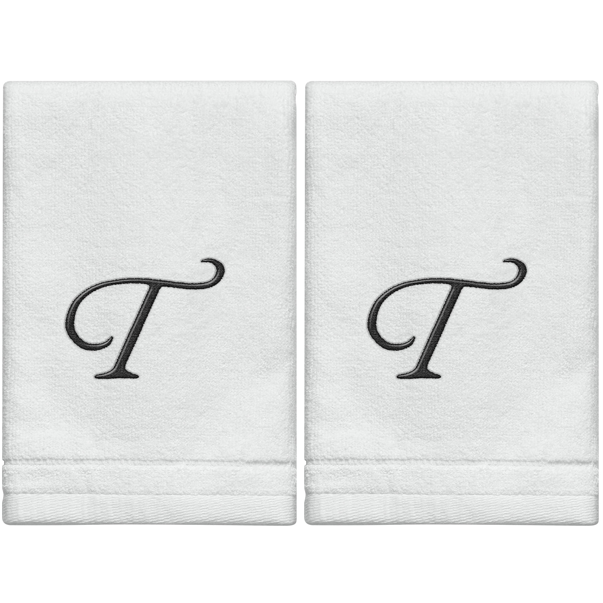Design Letters - Classic Tea Towel, Black (Set of 2)