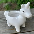 thumbnail image 1 of Set of 2 White Unicorn Planter, 1 of 1