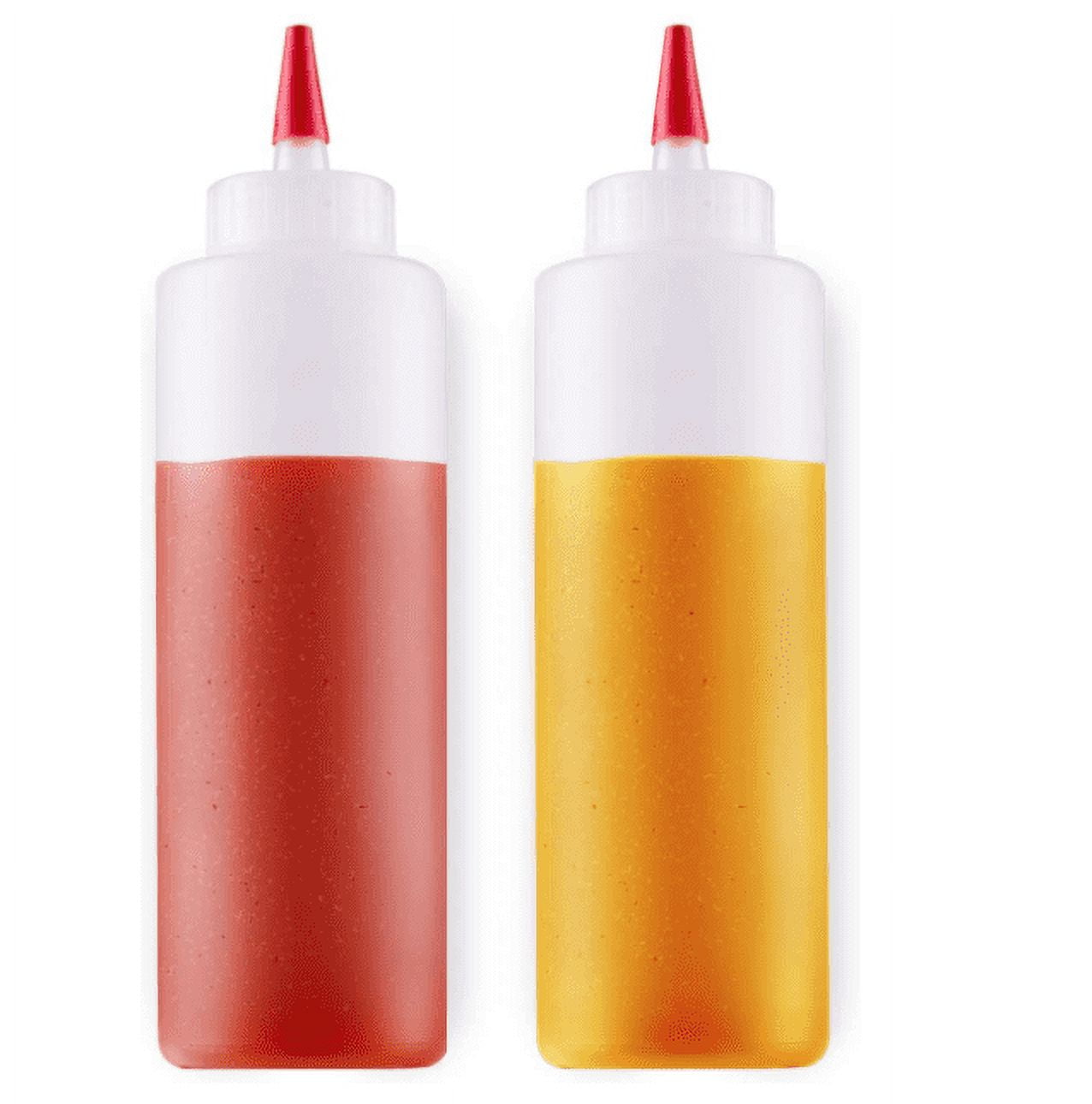 Two Condiments Set of 2 Wide-Mouth, Leak-Proof Refillable Condiment Containers for ...