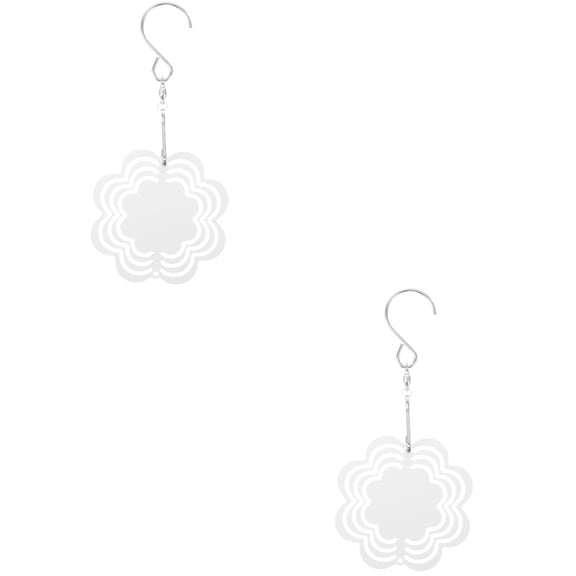 Set of 2 Outdoor Wind Turbine Chimes with Heat Transfer Printing for Garden and Patio Decoration