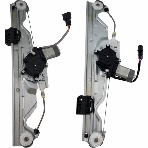 Set of 2 Window Regulators Glass Rear Driver & Passenger Side for 550 528 Pair