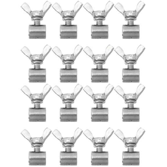 Set of 2 Wire Clamp for Rope Stainless Cord Clips Pulleys Silver