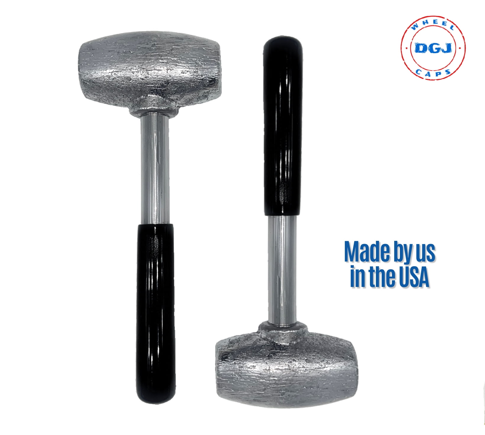 Set of 2 Wire Wheel Knock Off 4.5lbs Lead Hammers Made In The USA