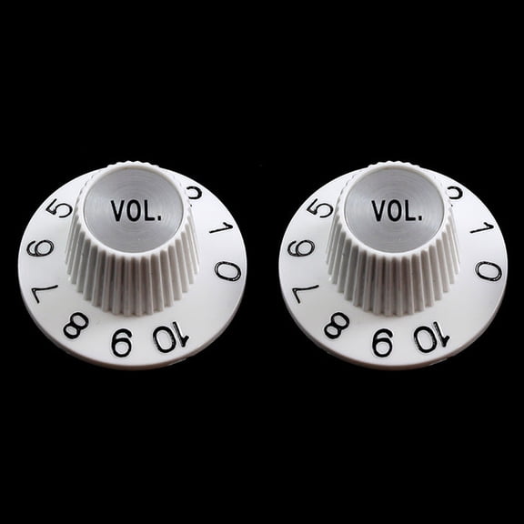 Set of 2 Witch Hat Volume Knobs For USA Pots - WHITE