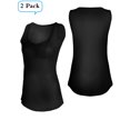 thumbnail image 1 of Set of 2 Women's Chiffon Tank Tops Scoop Neck Sleeveless Tank Tops Soft Lightweigh Sleeveless Tops Loose Blouses Tank Tops,Plus Size S-2XL, 1 of 7